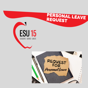 Personal leave request form for ESU 15 staff